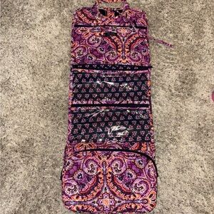 Vera Bradley Purple and Orange Paisley Cosmetic Organizer